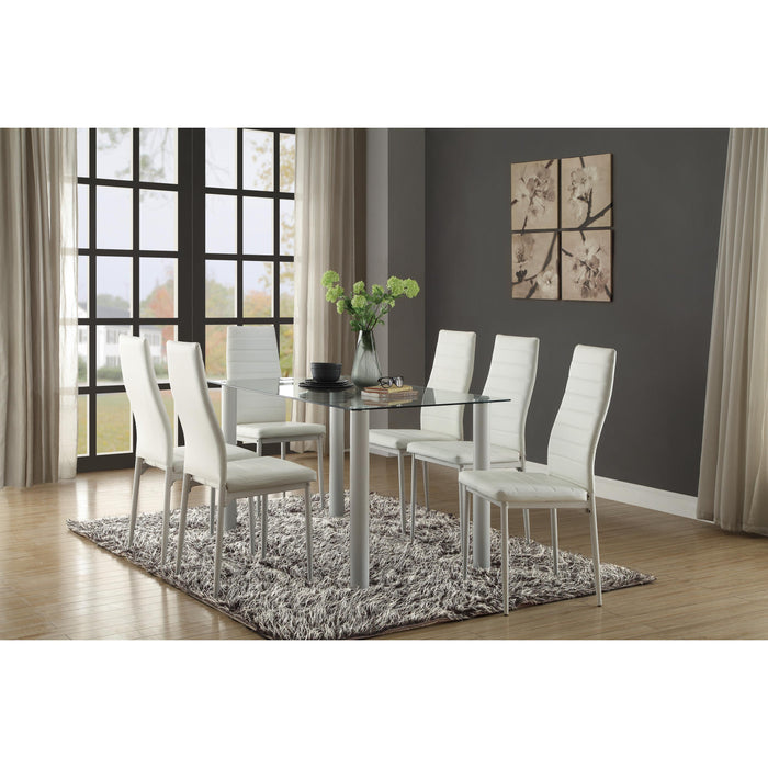 Homelegance Florian Dining Table with Glass Top 5538W* IMAGE 5