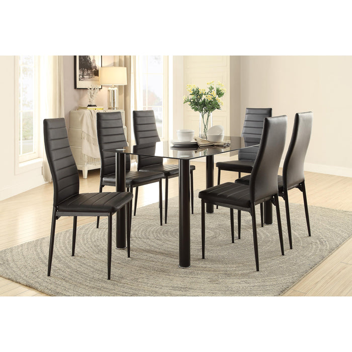 Homelegance Florian Dining Table with Glass Top 5538BK* IMAGE 5