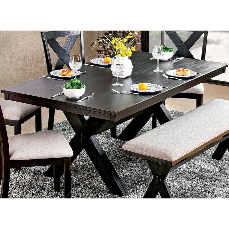 Furniture of America Xanthe Dining Table with Trestle Base CM3172T IMAGE 2
