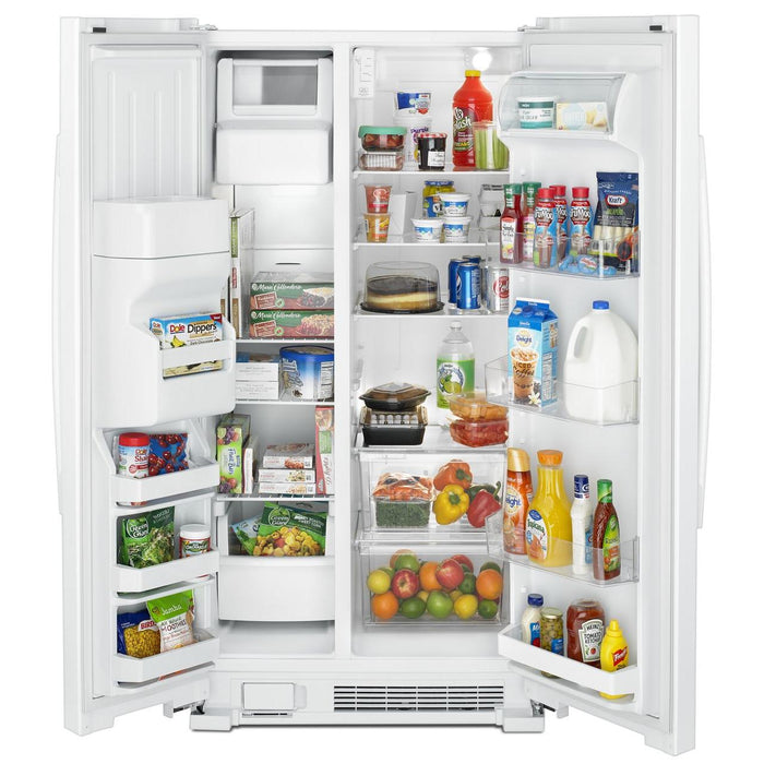 Amana 36-inch, 25 cu.ft. Freestanding side-by-side refrigerator with Water and Ice Dispensing System ASI2575GRW IMAGE 3