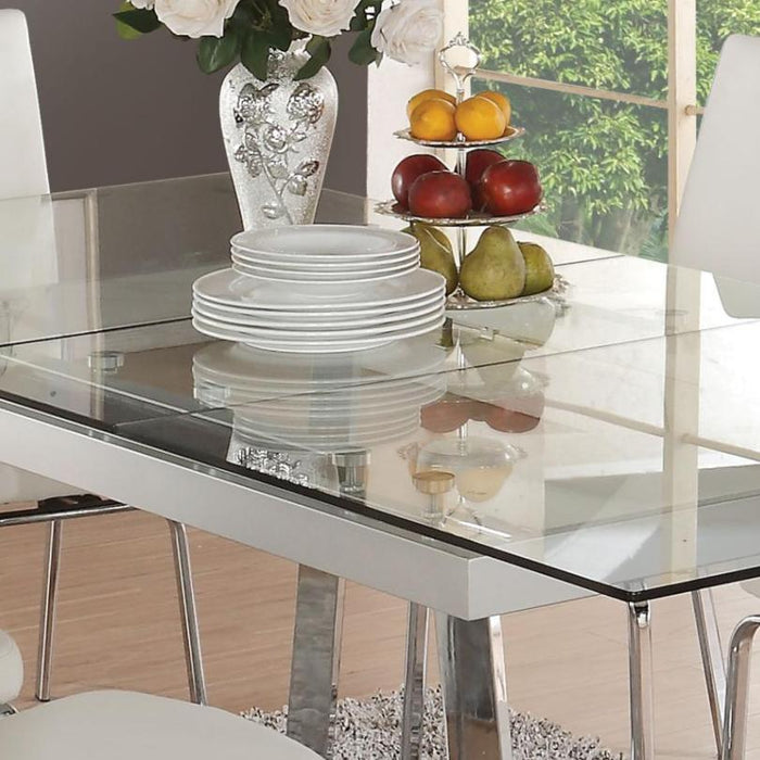 Acme Furniture Osias Dining Table with Glass Top 73150 IMAGE 3