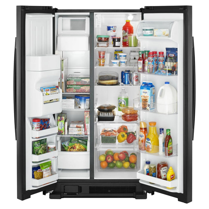 Amana 33-inch, 21 cu.ft. Freestanding side-by-side refrigerator with Water and Ice Dispensing System ASI2175GRB IMAGE 3