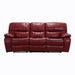 Homelegance Pecos Reclining Leather Match Sofa 8480RED-3 IMAGE 1