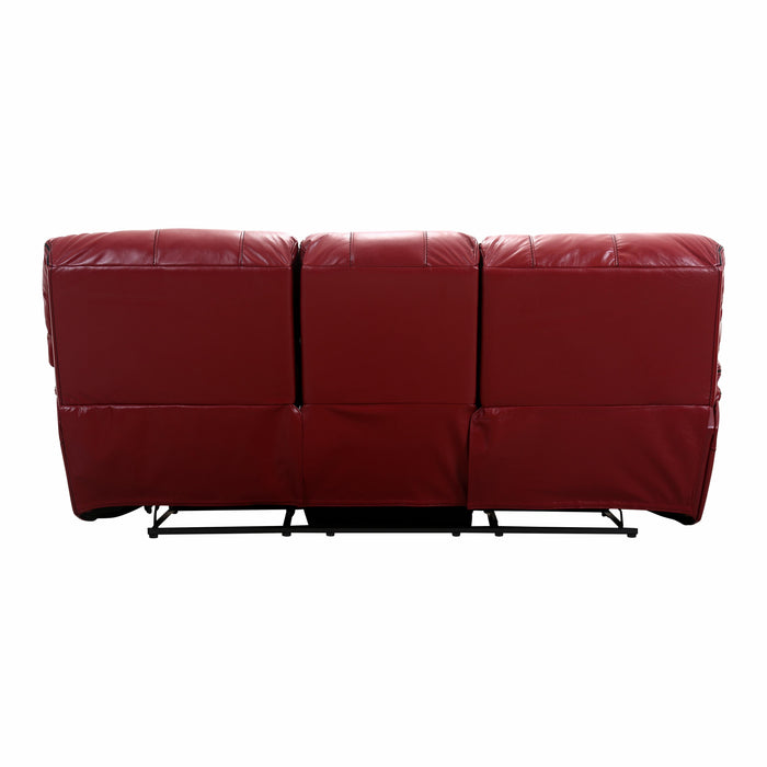 Homelegance Pecos Reclining Leather Match Sofa 8480RED-3 IMAGE 3