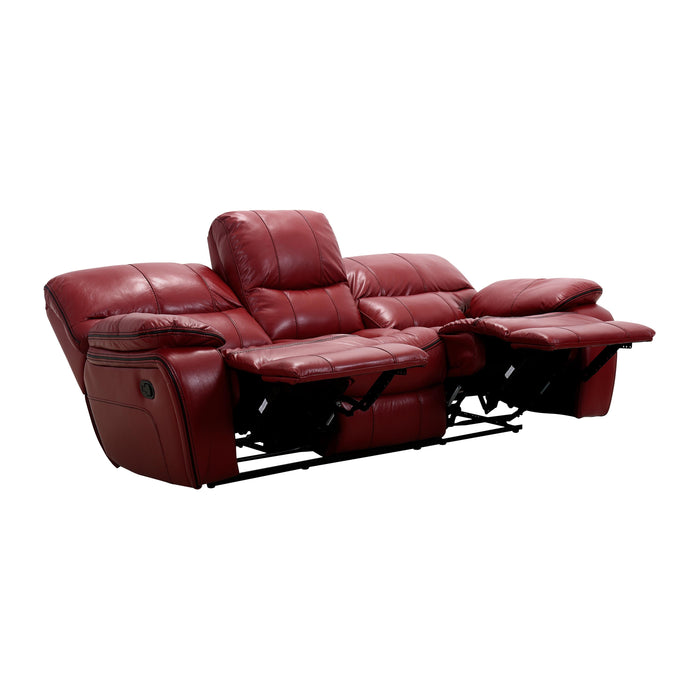 Homelegance Pecos Reclining Leather Match Sofa 8480RED-3 IMAGE 4