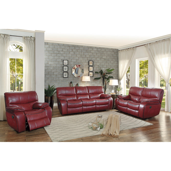 Homelegance Pecos Reclining Leather Match Sofa 8480RED-3 IMAGE 6