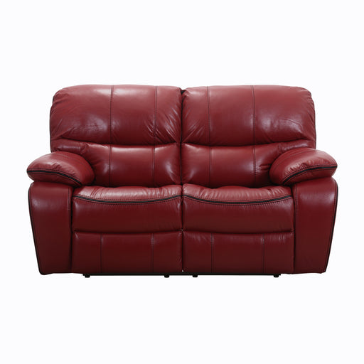 Homelegance Pecos Reclining Leather Match Loveseat 8480RED-2 IMAGE 1