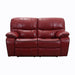 Homelegance Pecos Reclining Leather Match Loveseat 8480RED-2 IMAGE 1