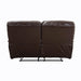 Homelegance Pecos Reclining Leather Match Loveseat 8480BRW-2 IMAGE 3