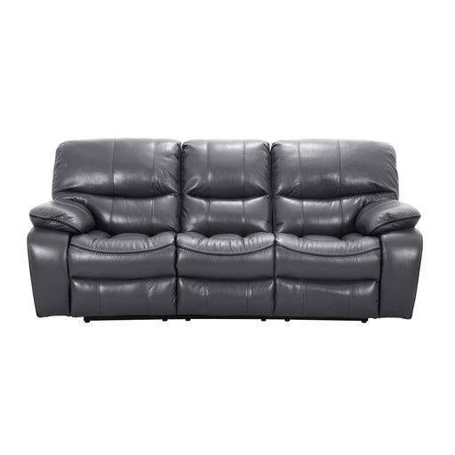 Homelegance Pecos Reclining Leather Match Sofa 8480GRY-3 IMAGE 1