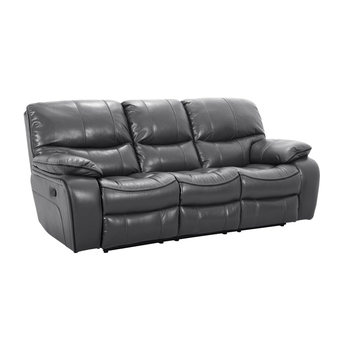 Homelegance Pecos Reclining Leather Match Sofa 8480GRY-3 IMAGE 2