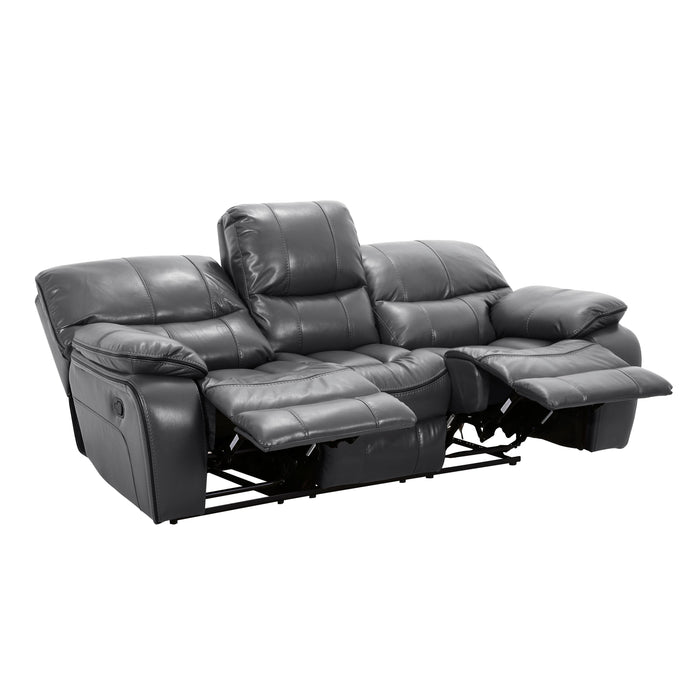 Homelegance Pecos Reclining Leather Match Sofa 8480GRY-3 IMAGE 4