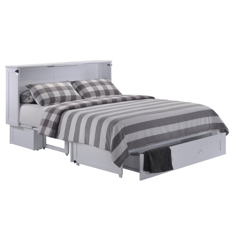 Night & Day Furniture Canada Clover Queen Cabinet Bed CLV-QEN-WH IMAGE 2