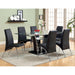 Furniture of America Glenview Dining Table with Glass Top & Pedestal Base CM8372BK-T-TABLE IMAGE 5