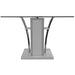 Furniture of America Glenview Dining Table with Glass Top & Pedestal Base CM8372GY-T-TABLE IMAGE 2