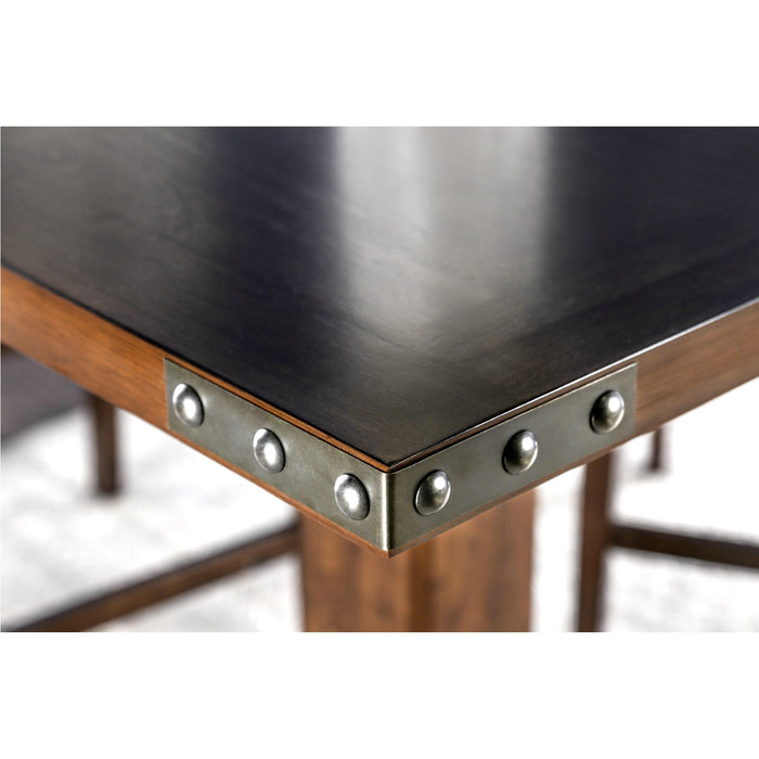 Furniture of America Square Glenbrook Counter Height Dining Table with Pedestal Base CM3018PT IMAGE 5