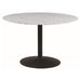 Coaster Furniture Round Bartole Dining Table with Marble Top & Pedestal Base 108020 IMAGE 1