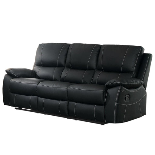 Homelegance Greeley Reclining Leather Sofa 8325BLK-3 IMAGE 1