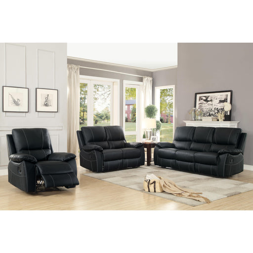 Homelegance Greeley Leather Recliner 8325BLK-1 IMAGE 2