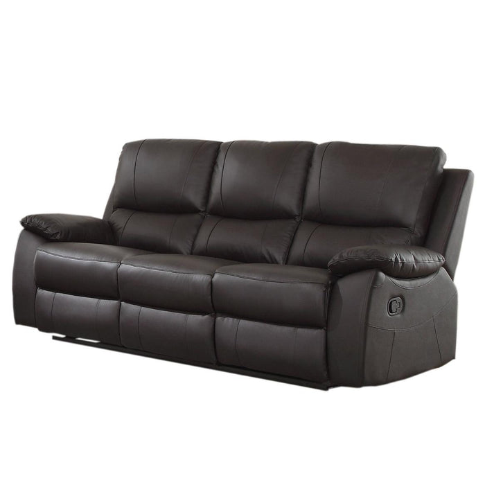 Homelegance Greeley Reclining Leather Sofa 8325BRW-3 IMAGE 1