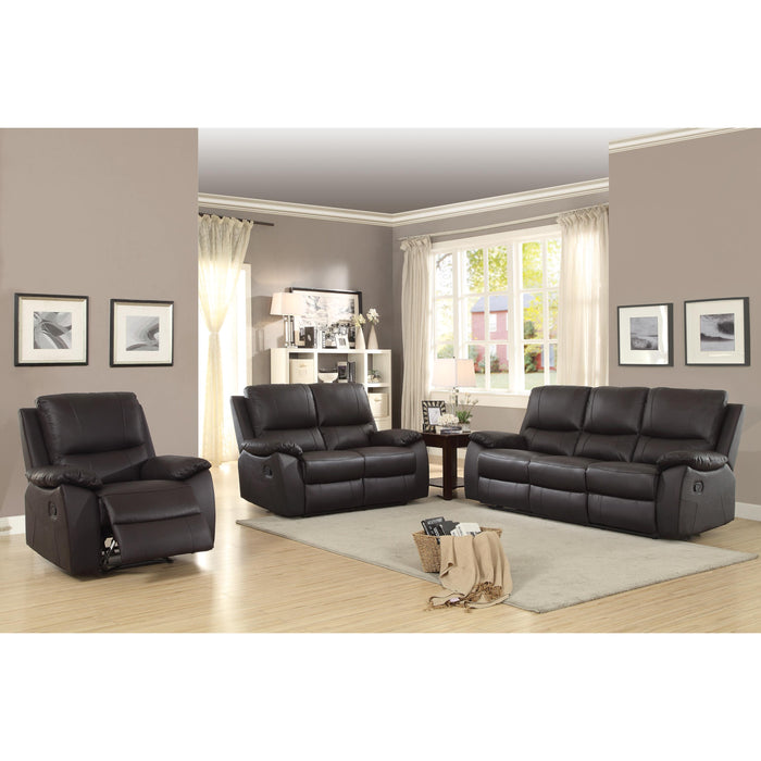 Homelegance Greeley Reclining Leather Loveseat 8325BRW-2 IMAGE 2