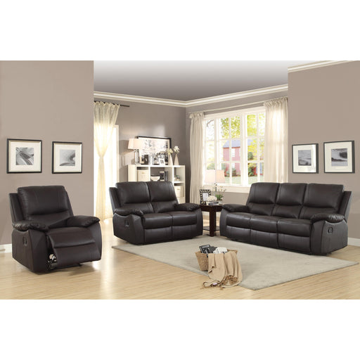 Homelegance Greeley Leather Recliner 8325BRW-1 IMAGE 2