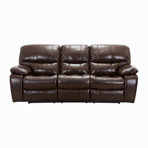 Homelegance Pecos Power Reclining Leather Match Sofa 8480BRW-3PW IMAGE 1