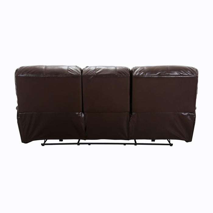 Homelegance Pecos Power Reclining Leather Match Sofa 8480BRW-3PW IMAGE 4