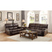 Homelegance Pecos Power Reclining Leather Match Sofa 8480BRW-3PW IMAGE 6