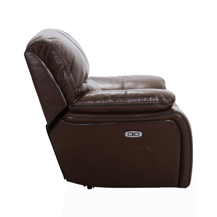 Homelegance Pecos Power Leather Match Recliner 8480BRW-1PW IMAGE 2