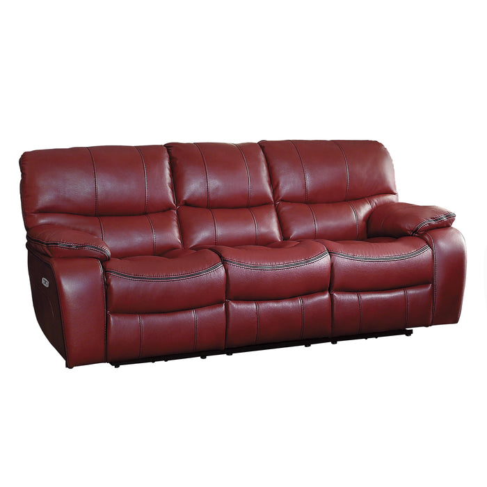 Homelegance Pecos Power Reclining Leather Match Sofa 8480RED-3PW IMAGE 3