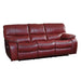 Homelegance Pecos Power Reclining Leather Match Sofa 8480RED-3PW IMAGE 3