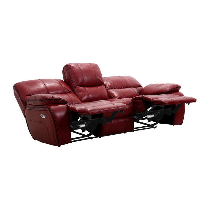 Homelegance Pecos Power Reclining Leather Match Sofa 8480RED-3PW IMAGE 5