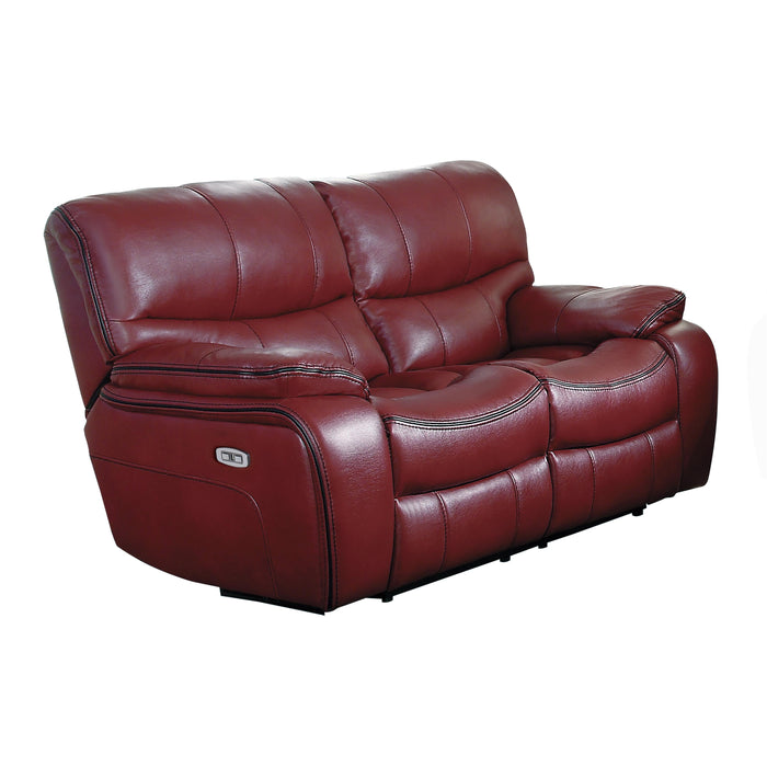 Homelegance Pecos Power Reclining Leather Match Loveseat 8480RED-2PW IMAGE 3