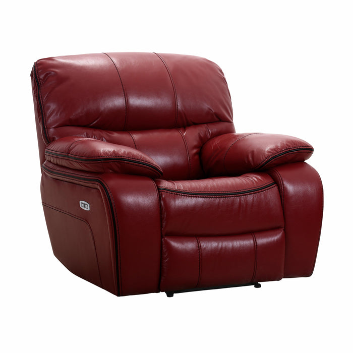 Homelegance Pecos Power Leather Match Recliner 8480RED-1PW IMAGE 2