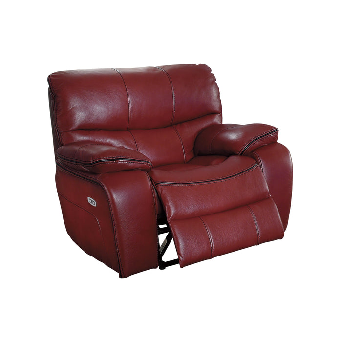 Homelegance Pecos Power Leather Match Recliner 8480RED-1PW IMAGE 4