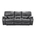 Homelegance Pecos Power Reclining Leather Match Sofa 8480GRY-3PW IMAGE 1