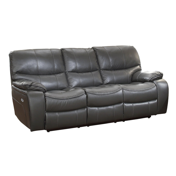 Homelegance Pecos Power Reclining Leather Match Sofa 8480GRY-3PW IMAGE 3