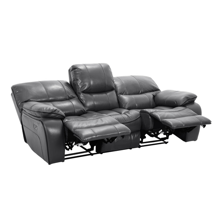 Homelegance Pecos Power Reclining Leather Match Sofa 8480GRY-3PW IMAGE 5