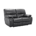 Homelegance Pecos Power Reclining Leather Match Loveseat 8480GRY-2PW IMAGE 2