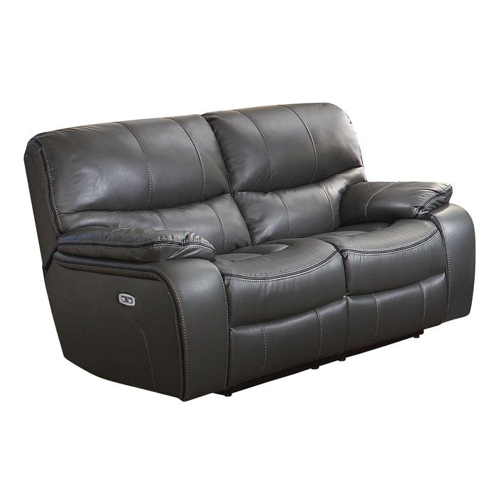 Homelegance Pecos Power Reclining Leather Match Loveseat 8480GRY-2PW IMAGE 3