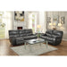 Homelegance Pecos Power Reclining Leather Match Loveseat 8480GRY-2PW IMAGE 6