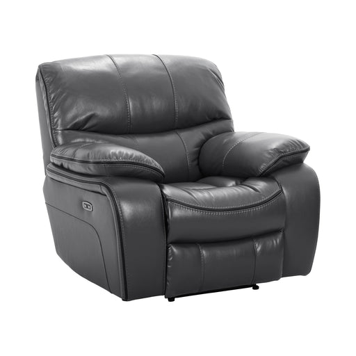 Homelegance Pecos Power Leather Match Recliner 8480GRY-1PW IMAGE 2