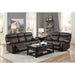 Homelegance Pendu Reclining Leather Sofa 8326BRW-3 IMAGE 2