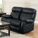 Homelegance Pendu Reclining Leather Loveseat 8326BLK-2 IMAGE 1