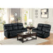 Homelegance Pendu Reclining Leather Loveseat 8326BLK-2 IMAGE 2