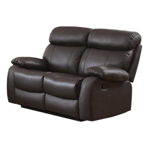 Homelegance Pendu Reclining Leather Loveseat 8326BRW-2 IMAGE 1