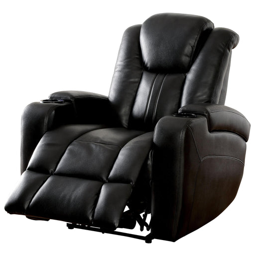 Furniture of America Zaurak Power Leatherette Recliner CM6291-CH IMAGE 1