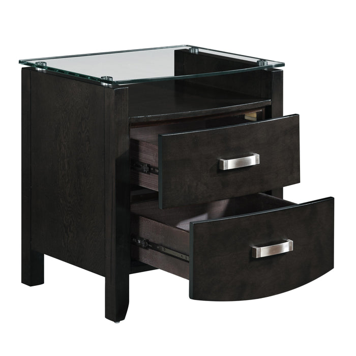 Homelegance Lyric 2-Drawer Nightstand 1737NGY-4 IMAGE 3