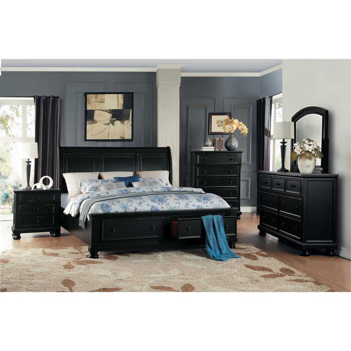 Homelegance Laurelin Queen Sleigh Bed With Storage 1714BK-1* IMAGE 2